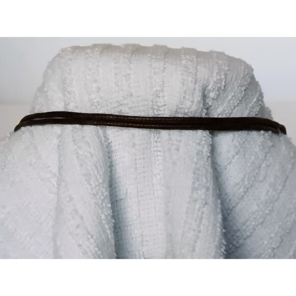 Boho Pewter Sand Dollar Pendant Necklace Adjustable Brown Cord 22 in - Picture 4 of 8